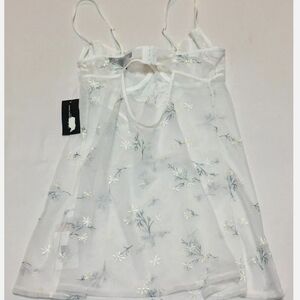 Sheer White Floral Camisole